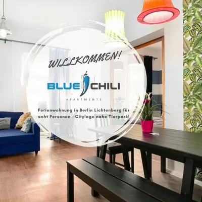 Ein Sitzbereich in der Unterkunft Blue Chili 13 - Nur ein Katzensprung in die City - bis 8 Pers