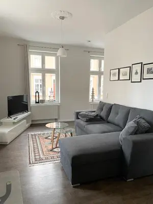 Ein Sitzbereich in der Unterkunft Ferienwohnung Kamrath