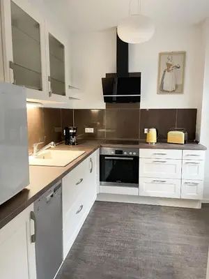 Küche/Küchenzeile in der Unterkunft Ferienwohnung Kamrath