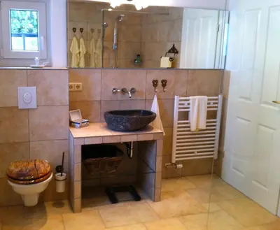 Ein Badezimmer in der Unterkunft Ferienhaus Scheune