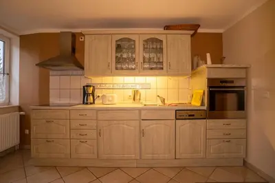 Küche/Küchenzeile in der Unterkunft Ferienwohnung Schmidt in Altglobsow