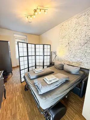Ein Sitzbereich in der Unterkunft Nap Club - stylish & quiet base in vibrant Kiez