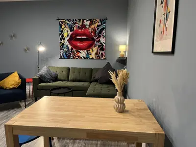 Ein Sitzbereich in der Unterkunft Blue Chili Apartments Prenzlauer Berg