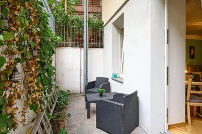 Ein Sitzbereich in der Unterkunft Blue Chili Apartments Prenzlauer Berg