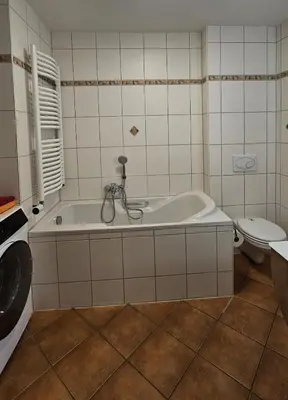 Ein Badezimmer in der Unterkunft Ferienwohnung 