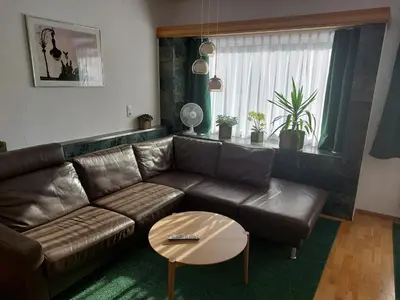 Ein Sitzbereich in der Unterkunft Ferienwohnung 
