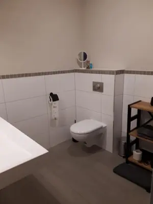 Ein Badezimmer in der Unterkunft Pension in der Alten Mälzerei