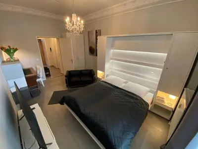Ein Bett oder Betten in einem Zimmer der Unterkunft Apartment Glasower 31