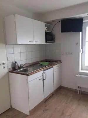Küche/Küchenzeile in der Unterkunft Ferienwohnungsvermietung Leitel