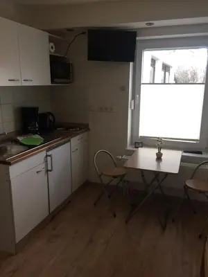 Küche/Küchenzeile in der Unterkunft Ferienwohnungsvermietung Leitel