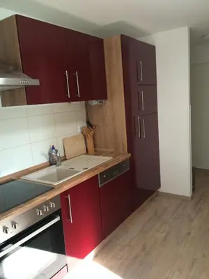 Küche/Küchenzeile in der Unterkunft Ferienwohnungsvermietung Leitel