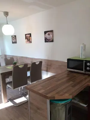 Küche/Küchenzeile in der Unterkunft Ferienwohnungsvermietung Leitel