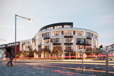 Das Gebäude in dem sich das Hotel befindet