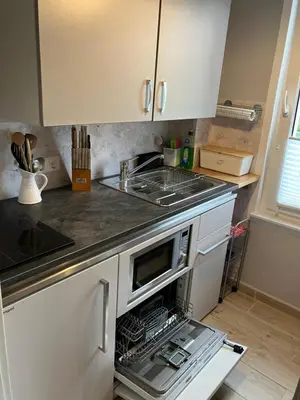 Küche/Küchenzeile in der Unterkunft Ferienhaus am See