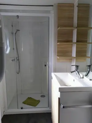 Ein Badezimmer in der Unterkunft Landgut Voigtsmühle