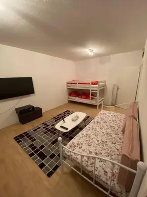 Ein Bett oder Betten in einem Zimmer der Unterkunft Gemütliche Wohnung mit Smart-TV und großem Balkon