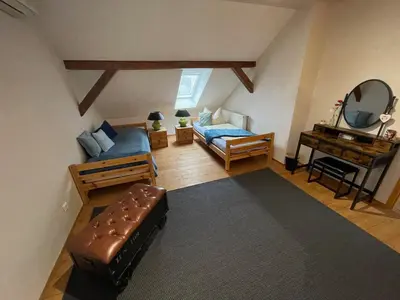 Ein Sitzbereich in der Unterkunft Pension Petersohn (ehem. Zur Heimat)
