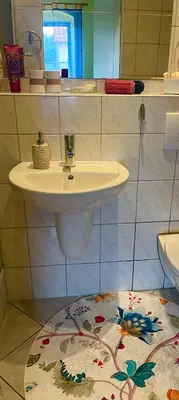Ein Badezimmer in der Unterkunft Pension Petersohn (ehem. Zur Heimat)