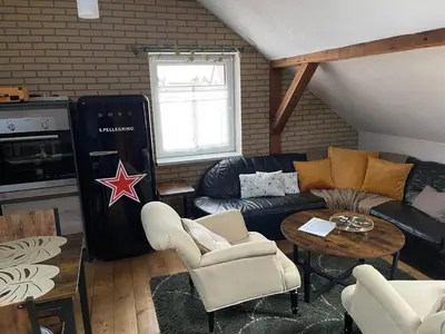 Ein Sitzbereich in der Unterkunft Pension Petersohn (ehem. Zur Heimat)