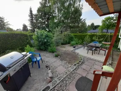 Ein Garten an der Unterkunft De´ Borns Mobielhome