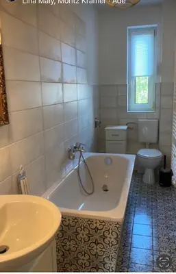 Ein Badezimmer in der Unterkunft Gästewohnung Eberswalde