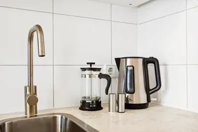 Kaffee-/Teezubehör in der Unterkunft Arbio I Lux Apartment in Charlottenberg