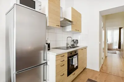 Küche/Küchenzeile in der Unterkunft Arbio I Lux Apartment in Charlottenberg