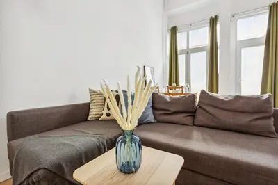 Ein Sitzbereich in der Unterkunft Beautiful 1 Bedroom apartment in Charlottenburg
