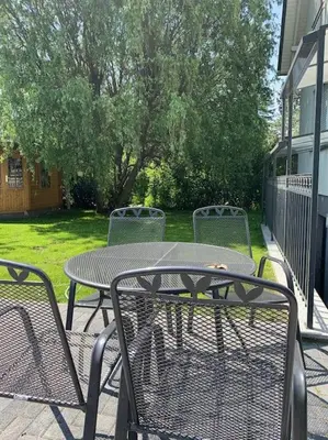 Ein Garten an der Unterkunft Fewo mit Garten, Kamin u. Whirlpool