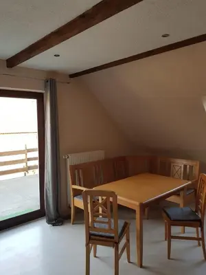 Ein Sitzbereich in der Unterkunft Seeblick