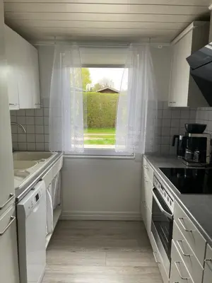 Küche/Küchenzeile in der Unterkunft Haus am Grimnitzsee mit Garten
