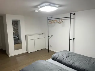 Ein Bett oder Betten in einem Zimmer der Unterkunft NEUES Ferienhaus 