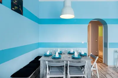 Ein Sitzbereich in der Unterkunft Ferienwohnung bis 8 Personen
