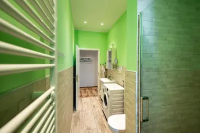 Ein Badezimmer in der Unterkunft Ferienwohnung bis 8 Personen