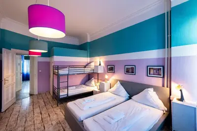 Ein Bett oder Betten in einem Zimmer der Unterkunft Ferienwohnung bis 8 Personen