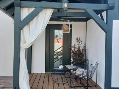 Ein Balkon oder eine Terrasse in der Unterkunft SOHL FARM Apartments