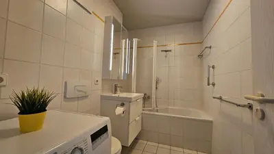 Ein Badezimmer in der Unterkunft Apartment am See Bad Saarow