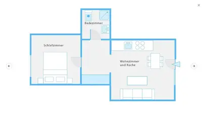 Grundriss der Unterkunft The Lohmeyerstr I, lovely 1 BR, group & family friendly, 2 - 4 Guests