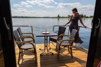 Blick auf einen Fluss in der Nähe der Ferienwohnung