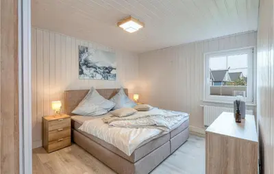 Ein Bett oder Betten in einem Zimmer der Unterkunft Stunning Home In Zerpenschleuse