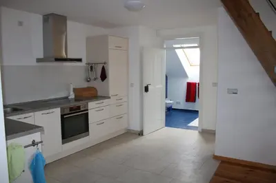 Küche/Küchenzeile in der Unterkunft Ferienwohnung Am Weltnaturerbe Grumsin