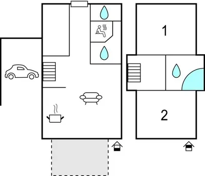 Grundriss der Unterkunft Ferienhaus Wendisch-Rietz Rohrweihe, Luisenaue III