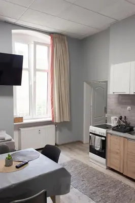 Küche/Küchenzeile in der Unterkunft Ferienwohnungen Edison 52 by Lorenc