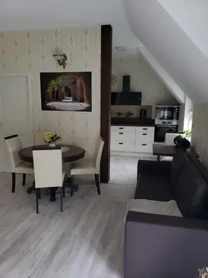 Küche/Küchenzeile in der Unterkunft SECRA Exclusive Ferienwohnung Schlaubetal Müllrose 1 - Seenähe