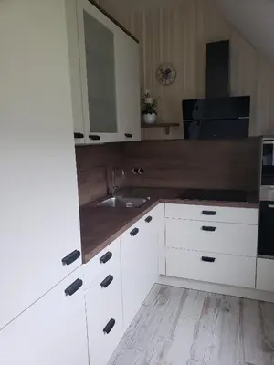 Küche/Küchenzeile in der Unterkunft Ferienwohnung Schlaubetal Müllrose 2