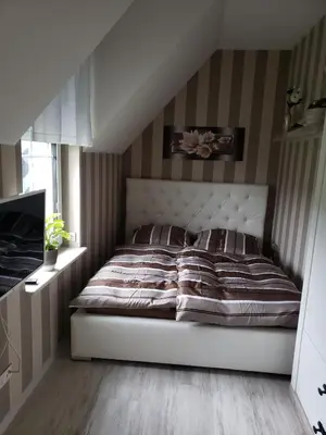 Ein Bett oder Betten in einem Zimmer der Unterkunft Ferienwohnung Schlaubetal Müllrose 2