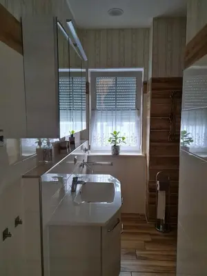 Ein Badezimmer in der Unterkunft Ferienwohnung Schlaubetal Müllrose 2