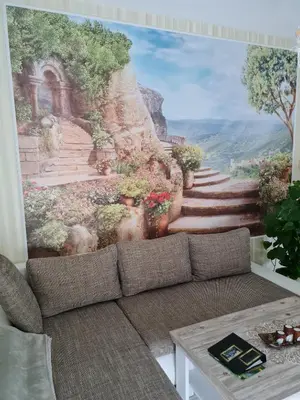 Ein Sitzbereich in der Unterkunft Ferienwohnung Schlaubetal Müllrose 2