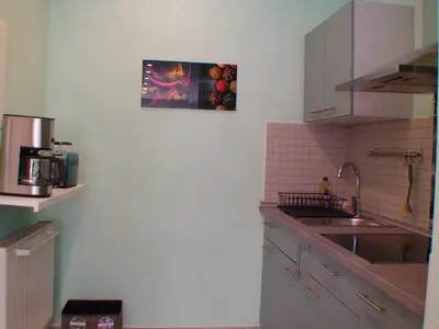 Küche/Küchenzeile in der Unterkunft Ferienwohnung Große / Werner