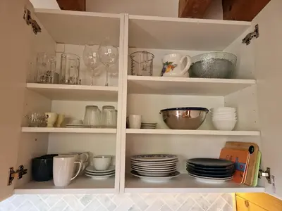 Küche/Küchenzeile in der Unterkunft Helle und idyllische 2 Zimmer Wohnung am Rande von Berlin